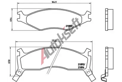 BREMBO Sada brzdovch destiek - kotouov brzda BRE P30006, P 30 006