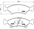 Sada brzdovch destiek BREMBO ‐ BRE P30009