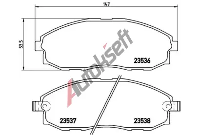 BREMBO Sada brzdovch destiek - kotouov brzda BRE P30010, P 30 010