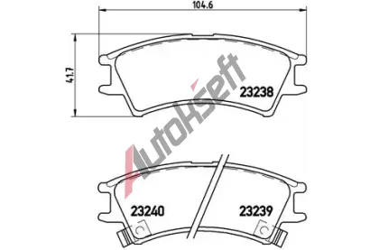 BREMBO Sada brzdovch destiek - kotouov brzda BRE P30011, P 30 011