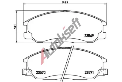 BREMBO Sada brzdovch destiek - kotouov brzda BRE P30013, P 30 013