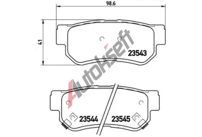 BREMBO Sada brzdovch destiek - kotouov brzda BRE P30014, P 30 014