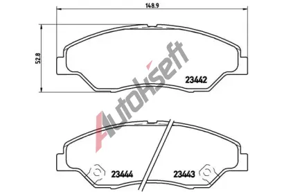 BREMBO Sada brzdovch destiek - kotouov brzda BRE P30015, P 30 015