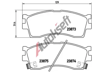 BREMBO Sada brzdovch destiek - kotouov brzda BRE P30016, P 30 016