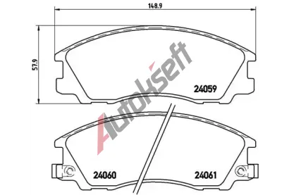 BREMBO Sada brzdovch destiek - kotouov brzda BRE P30017, P 30 017