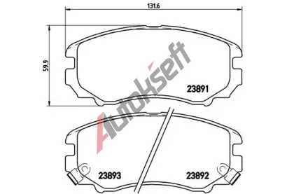 BREMBO Sada brzdovch destiek BREMBO XTRA LINE BRE P 30 018X, BRE P30018X