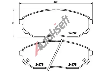 BREMBO Sada brzdovch destiek - kotouov brzda BRE P30019, P 30 019