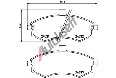 BREMBO Sada brzdovch destiek - kotouov brzda BRE P30020, P 30 020