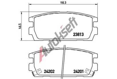 BREMBO Sada brzdovch destiek - kotouov brzda BRE P30021, P 30 021