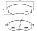 Sada brzdovch destiek BREMBO ‐ BRE P30022