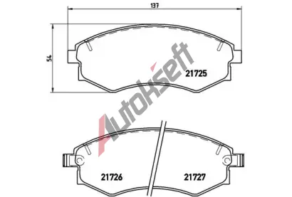 BREMBO Sada brzdovch destiek - kotouov brzda BRE P30022, P 30 022