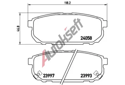 BREMBO Sada brzdovch destiek - kotouov brzda BRE P30023, P 30 023