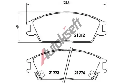 BREMBO Sada brzdovch destiek - kotouov brzda BRE P30024, P 30 024
