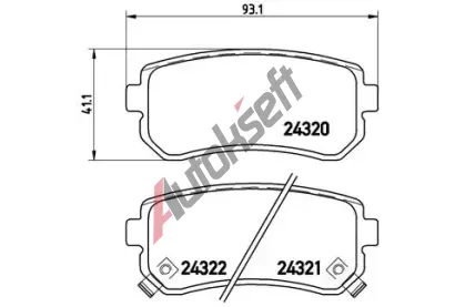 BREMBO Sada brzdovch destiek - kotouov brzda BRE P30025, P 30 025