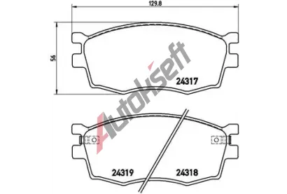 BREMBO Sada brzdovch destiek - kotouov brzda BRE P30026, P 30 026