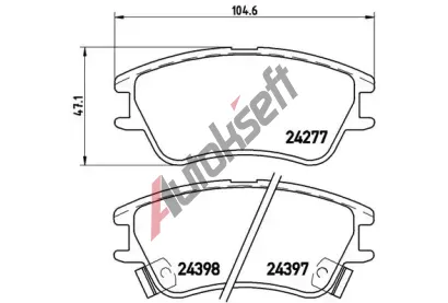 BREMBO Sada brzdovch destiek BRE P30027, P 30 027