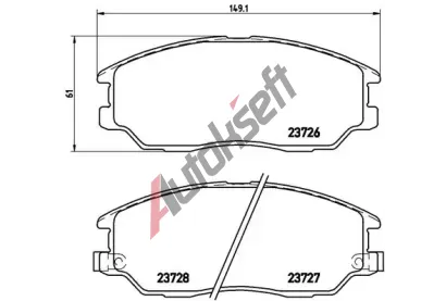 BREMBO Sada brzdovch destiek - kotouov brzda BRE P30028, P 30 028