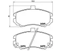 Sada brzdovch destiek BREMBO ‐ BRE P30029