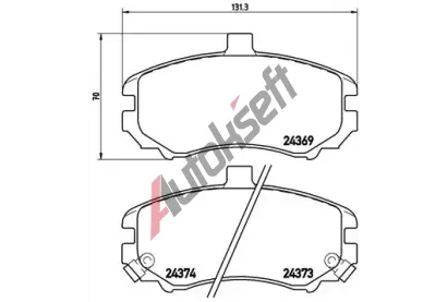 BREMBO Sada brzdovch destiek BRE P30029, P 30 029