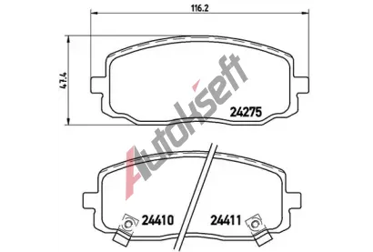 BREMBO Sada brzdovch destiek - kotouov brzda BRE P30032, P 30 032