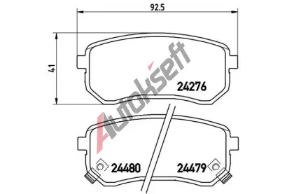 BREMBO Sada brzdovch destiek - kotouov brzda BRE P30033, P 30 033