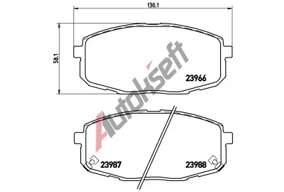 BREMBO Sada brzdovch destiek - kotouov brzda BRE P30034, P 30 034