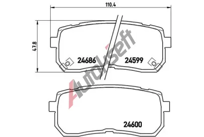 BREMBO Sada brzdovch destiek - kotouov brzda BRE P30035, P 30 035