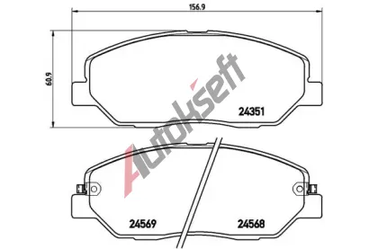 BREMBO Sada brzdovch destiek - kotouov brzda BRE P30036, P 30 036