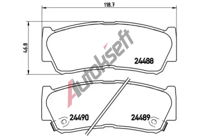 BREMBO Sada brzdovch destiek - kotouov brzda BRE P30037, P 30 037