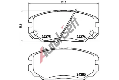 BREMBO Sada brzdovch destiek - kotouov brzda BRE P30038, P 30 038