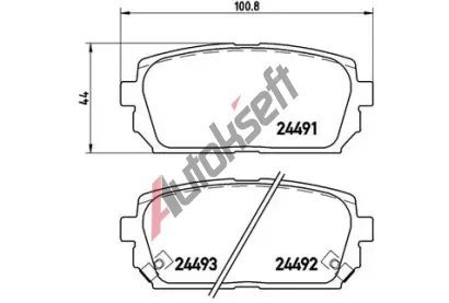 BREMBO Sada brzdovch destiek - kotouov brzda BRE P30040, P 30 040