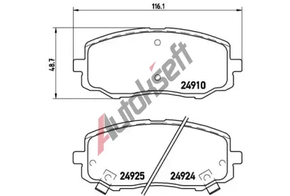 BREMBO Sada brzdovch destiek - kotouov brzda BRE P30045, P 30 045