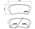 BREMBO Sada brzdovch destiek - kotouov brzda ‐ BRE P30046