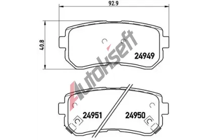 BREMBO Sada brzdovch destiek - kotouov brzda BRE P30046, P 30 046