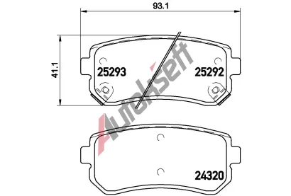 BREMBO Sada brzdovch destiek BRE P30051, P 30 051