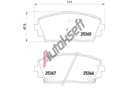 BREMBO Sada brzdovch destiek BRE P30053, P 30 053