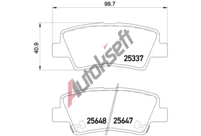 BREMBO Sada brzdovch destiek BRE P30054, P 30 054