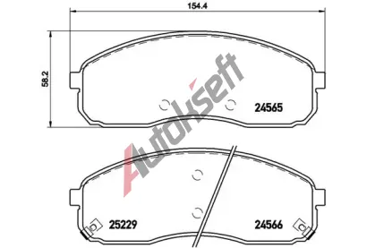 BREMBO Sada brzdovch destiek BRE P30058, P 30 058