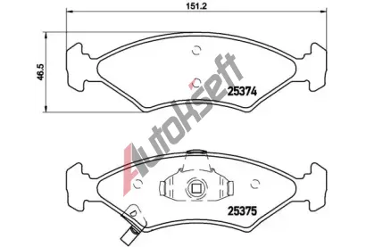 BREMBO Sada brzdovch destiek DIRECTIONAL BRAKE PADS BRE P30062, P 30 062