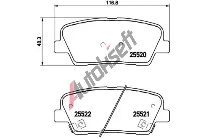 BREMBO Sada brzdovch destiek BRE P30063, P 30 063