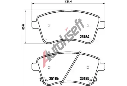 BREMBO Sada brzdovch destiek BRE P30064, P 30 064