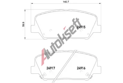 BREMBO Sada brzdovch destiek BREMBO XTRA LINE BRE P 30 065X, BRE P30065X