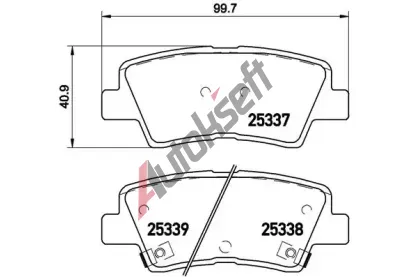 BREMBO Sada brzdovch destiek BRE P30067, P 30 067