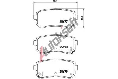 BREMBO Sada brzdovch destiek BRE P30068, P 30 068