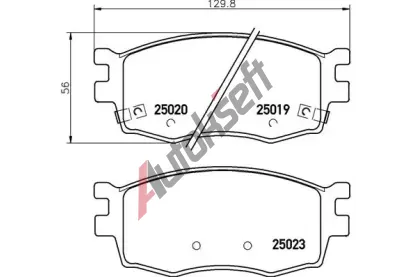 BREMBO Sada brzdovch destiek BRE P30069, P 30 069