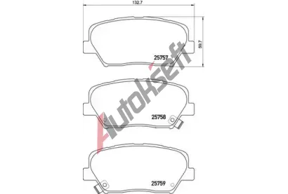 BREMBO Sada brzdovch destiek BRE P30070, P 30 070