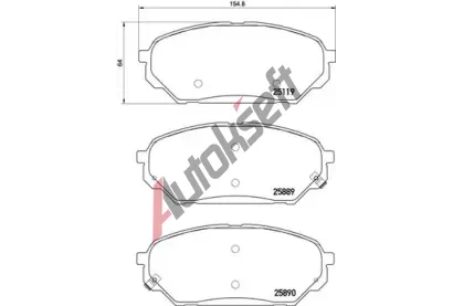 BREMBO Sada brzdovch destiek BRE P30071, P 30 071
