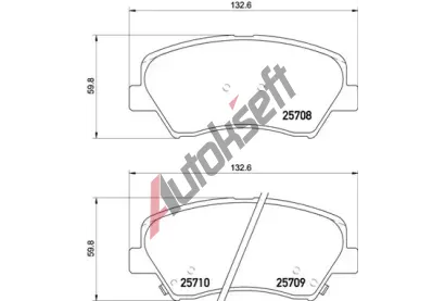 BREMBO Sada brzdovch destiek BREMBO XTRA LINE BRE P 30 073X, BRE P30073X