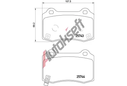 BREMBO Sada brzdovch destiek BEYOND LINE - EV BRE P30074E, P 30 074E