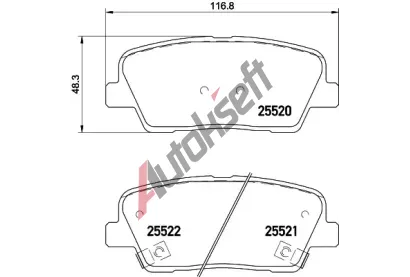 BREMBO Sada brzdovch destiek BRE P30081, BRE P 30 081